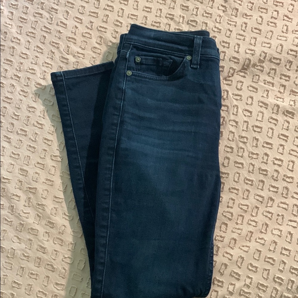 7 For All Mankind Blue Skinny Jeans